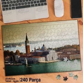 Asil Hobi Denizin-Evler-Mimari-Kule-Manzara Yapboz-Ayak Destekli Çerçeveli 240 Parça Puzzle