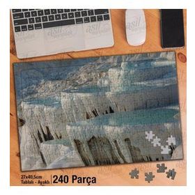 Asil Hobi Denizli-Pamukkale-Turistlik Yer Yapboz-Ayak Destekli Çerçeveli 240 Parça Puzzle
