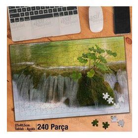 Asil Hobi Dere-Irmak-Taşlar-Doğa-Manzara Yapboz-Ayak Destekli Çerçeveli 240 Parça Puzzle