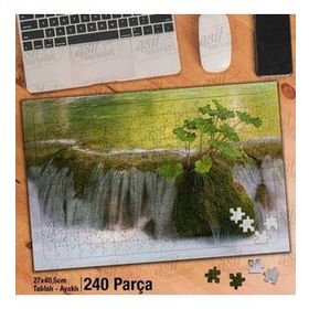 Asil Hobi Dere-Irmak-Taşlar-Doğa-Manzara Yapboz-Ayak Destekli Çerçeveli 240 Parça Puzzle