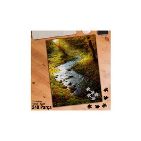 Asil Hobi Dere-Köprü-Doğa-Ağaçlar-Manzara-Yapboz-Ayak Destekli 240 Parça Puzzle