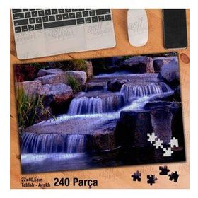 Asil Hobi Dere-Su-Doğa-Taşlar-Manzara Yapboz-Ayak Destekli Çerçeveli 240 Parça Puzzle