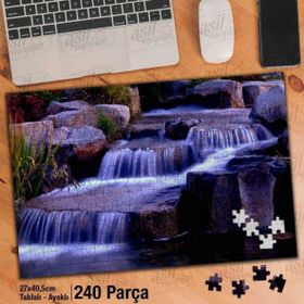 Asil Hobi Dere-Su-Doğa-Taşlar-Manzara Yapboz-Ayak Destekli Çerçeveli 240 Parça Puzzle
