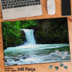 Asil Hobi Dere-Yeşil Bitkiler-Doğa-Manzara Yapboz-Ayak Destekli Çerçeveli 240 Parça Puzzle