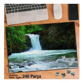 Asil Hobi Dere-Yeşil Bitkiler-Doğa-Manzara Yapboz-Ayak Destekli Çerçeveli 240 Parça Puzzle
