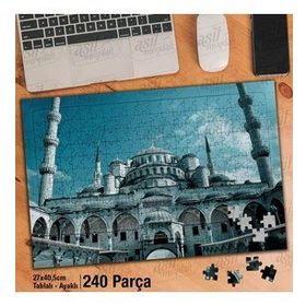 Asil Hobi Dini-Camii-Sultan Ahmet Camii-İslam Yapboz-Ayak Destekli Çerçeveli 240 Parça Puzzle
