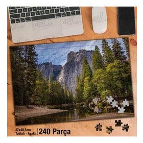 Asil Hobi Doğa-Dağ-Nehir-Doğal-Ağaçlar Yapboz-Ayak Destekli Çerçeveli 240 Parça Puzzle