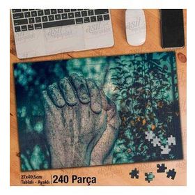 Asil Hobi Dua Eden Eller-Heykel-Din-İnanç Yapboz-Ayak Destekli Çerçeveli 240 Parça Puzzle