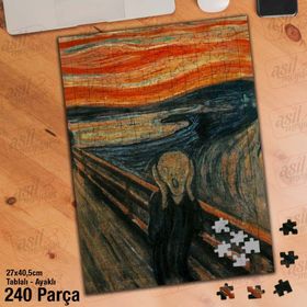 Asil Hobi Edvard Munch-Çığlık Yapboz-Ayak Destekli Çerçeveli 240 Parça Puzzle