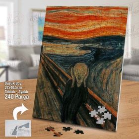 Asil Hobi Edvard Munch-Çığlık Yapboz-Ayak Destekli Çerçeveli 240 Parça Puzzle