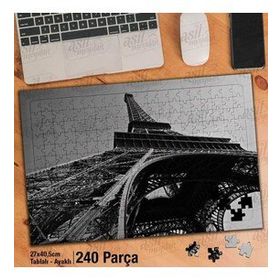 Asil Hobi Eiffel Tower-Eyfel Kulesi-Mimari Yapboz-Ayak Destekli Çerçeveli 240 Parça Puzzle