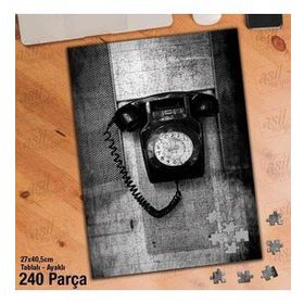 Asil Hobi Eski Telefon-Kadran-Ahize-Nostalji Yapboz-Ayak Destekli Çerçeveli 240 Parça Puzzle