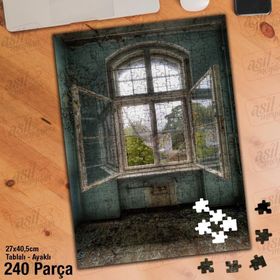 Asil Hobi Eski Terkedilmiş Ev-Pencere Yapboz-Ayak Destekli Çerçeveli 240 Parça Puzzle
