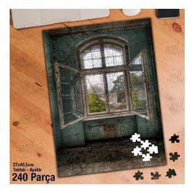 Asil Hobi Eski Terkedilmiş Ev-Pencere Yapboz-Ayak Destekli Çerçeveli 240 Parça Puzzle