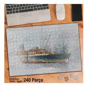 Asil Hobi Eskimiş Gemi-Buz-Kaya-Deniz-Sis Yapboz-Ayak Destekli Çerçeveli 240 Parça Puzzle