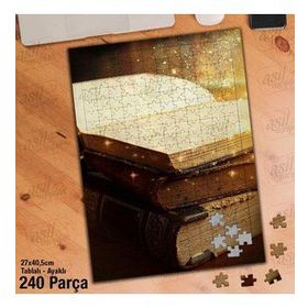 Asil Hobi Eskimiş Kitaplar-Işıltı-Bilgin Yapboz-Ayak Destekli Çerçeveli 240 Parça Puzzle