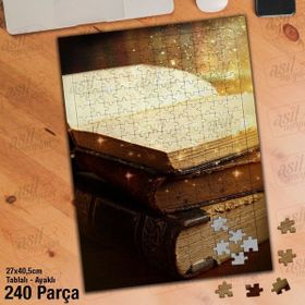 Asil Hobi Eskimiş Kitaplar-Işıltı-Bilgin Yapboz-Ayak Destekli Çerçeveli 240 Parça Puzzle