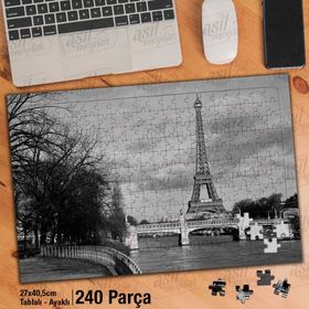 Asil Hobi Eyfel Kulesi-Fransa-Tarihi-Kültür Yapboz-Ayak Destekli Çerçeveli 240 Parça Puzzle