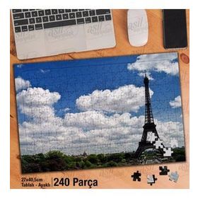 Asil Hobi Eyfel Kulesi-Fransa-Tarihi-Kültür Yapboz-Ayak Destekli Çerçeveli 240 Parça Puzzle