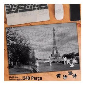 Asil Hobi Eyfel Kulesi-Fransa-Tarihi-Kültür Yapboz-Ayak Destekli Çerçeveli 240 Parça Puzzle