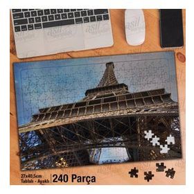 Asil Hobi Eyfel Kulesi-Gökyüzü-Tarihi-Kültür Yapboz-Ayak Destekli Çerçeveli 240 Parça Puzzle