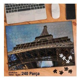 Asil Hobi Eyfel Kulesi-Gökyüzü-Tarihi-Kültür Yapboz-Ayak Destekli Çerçeveli 240 Parça Puzzle