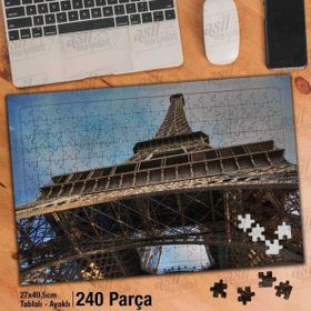 Asil Hobi Eyfel Kulesi-Gökyüzü-Tarihi-Kültür Yapboz-Ayak Destekli Çerçeveli 240 Parça Puzzle