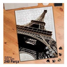 Asil Hobi Eyfel Kulesi-Paris-Tarihi-Mimari Yapboz-Ayak Destekli Çerçeveli 240 Parça Puzzle