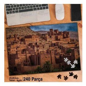 Asil Hobi Fas Şehiri-Tarihi Köy-Eski-Mimari Yapboz-Ayak Destekli Çerçeveli 240 Parça Puzzle