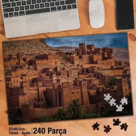 Asil Hobi Fas Şehiri-Tarihi Köy-Eski-Mimari Yapboz-Ayak Destekli Çerçeveli 240 Parça Puzzle
