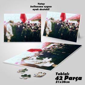 Asil Hobi Gazi Mustafa Kemal Atatürk Ve Küçük Çocuklar-Yapboz-Ayak Destekli 42 Parça Puzzle