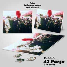 Asil Hobi Gazi Mustafa Kemal Atatürk Ve Küçük Çocuklar-Yapboz-Ayak Destekli 42 Parça Puzzle