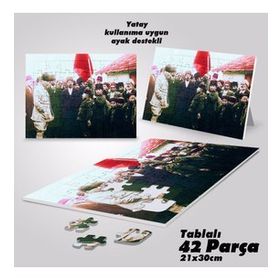Asil Hobi Gazi Mustafa Kemal Atatürk Ve Küçük Çocuklar-Yapboz-Ayak Destekli 42 Parça Puzzle