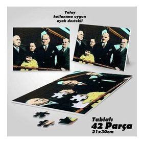 Asil Hobi Gazi Mustafa Kemal Atatürk Ve Manevi Kızı Ülkü-Yapboz-Ayak Destekli 42 Parça Puzzle