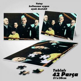 Asil Hobi Gazi Mustafa Kemal Atatürk Ve Manevi Kızı Ülkü-Yapboz-Ayak Destekli 42 Parça Puzzle