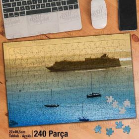 Asil Hobi Gemi-Deniz-Tekne-Manzara Yapboz-Ayak Destekli Çerçeveli 240 Parça Puzzle