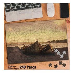 Asil Hobi Gemi-Virane-Terkedilmiş-Manzara-Deniz Yapboz-Ayak Destekli Çerçeveli 240 Parça Puzzle