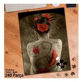 Asil Hobi Geyşa Kostümü-Uzakdoğu-Çin-Japonya Yapboz-Ayak Destekli Çerçeveli 240 Parça Puzzle