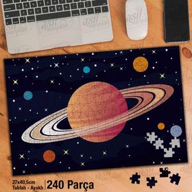 Asil Hobi Gezegenler-Bilim-Galaksi Yapboz-Ayak Destekli Çerçeveli 240 Parça Puzzle