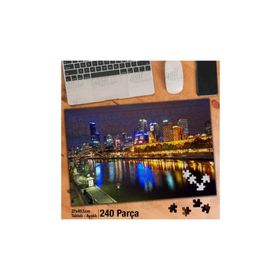 Asil Hobi Gökdelen-Mimari-Deniz-Yansıma-Şehir Yapboz-Ayak Destekli Çerçeveli 240 Parça Puzzle