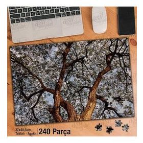 Asil Hobi Gökyüzü-Ağaç-Dalları Ve Yaprakları Yapboz-Ayak Destekli Çerçeveli 240 Parça Puzzle