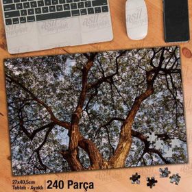 Asil Hobi Gökyüzü-Ağaç-Dalları Ve Yaprakları Yapboz-Ayak Destekli Çerçeveli 240 Parça Puzzle