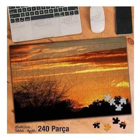Asil Hobi Gökyüzü-Gün Batımı-Manzara Yapboz-Ayak Destekli Çerçeveli 240 Parça Puzzle