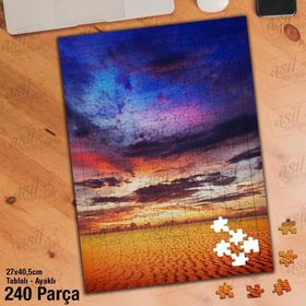 Asil Hobi Gökyüzü-Kum-Çöl-Doğa Yapboz-Ayak Destekli Çerçeveli 240 Parça Puzzle