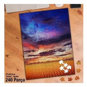 Asil Hobi Gökyüzü-Kum-Çöl-Doğa Yapboz-Ayak Destekli Çerçeveli 240 Parça Puzzle