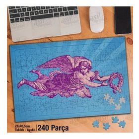 Asil Hobi Gökyüzü-Melek-Kanat-Antik Yapboz-Ayak Destekli Çerçeveli 240 Parça Puzzle