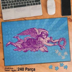 Asil Hobi Gökyüzü-Melek-Kanat-Antik Yapboz-Ayak Destekli Çerçeveli 240 Parça Puzzle