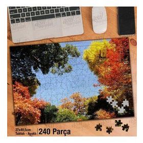 Asil Hobi Gökyüzü-Sonbahar-Renkli Ağaçlar-Doğa-Yapboz-Ayak Destekli 240 Parça Puzzle