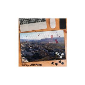 Asil Hobi Gökyüzünde Balon Şöleni-Manzara-Doğa Yapboz-Ayak Destekli Çerçeveli 240 Parça Puzzle
