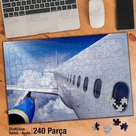 Asil Hobi Gökyüzünde Uçan Uçak-Perspektif Çekim Yapboz-Ayak Destekli Çerçeveli 240 Parça Puzzle